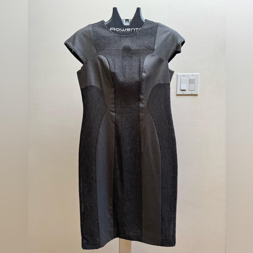 Elegant Gray and Black BOSS Hugo Boss Dress
